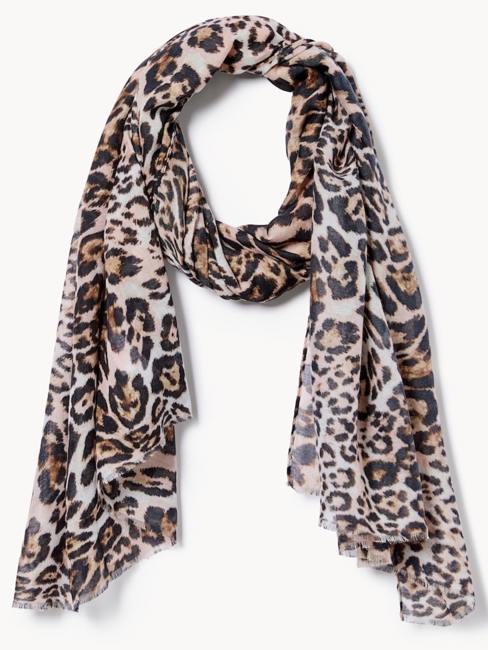 Joe Fresh Printed Scarf Leopard Print Brown O/S NWT